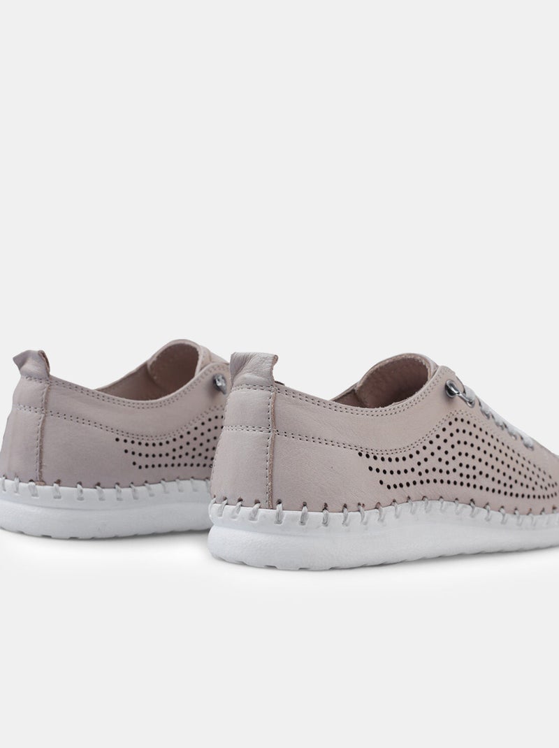 Sneakers en cuir Marron - Kiabi