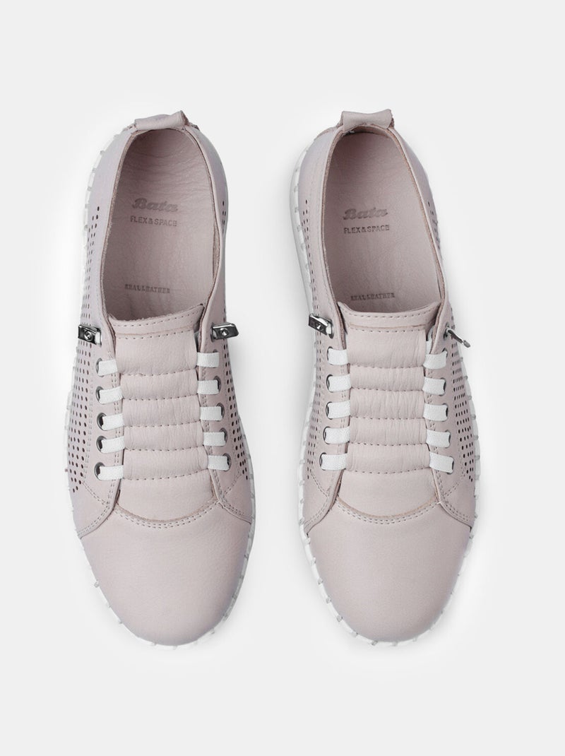 Sneakers en cuir Marron - Kiabi