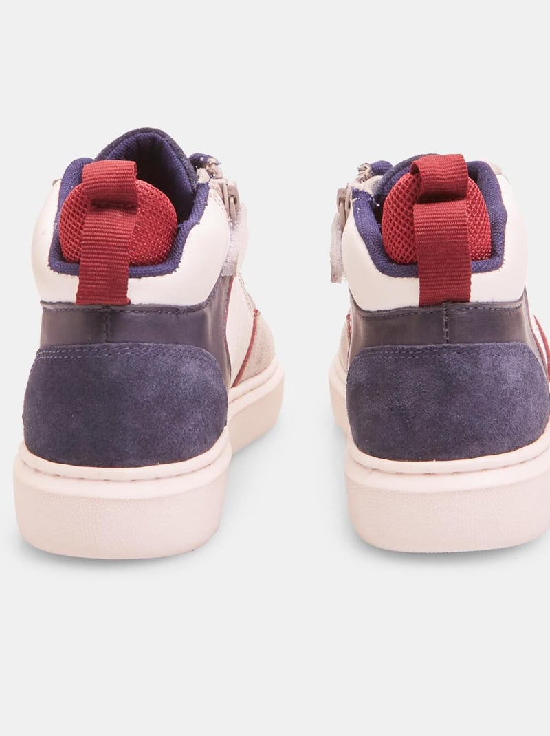 Sneakers en cuir mid BATA Blanc - Kiabi