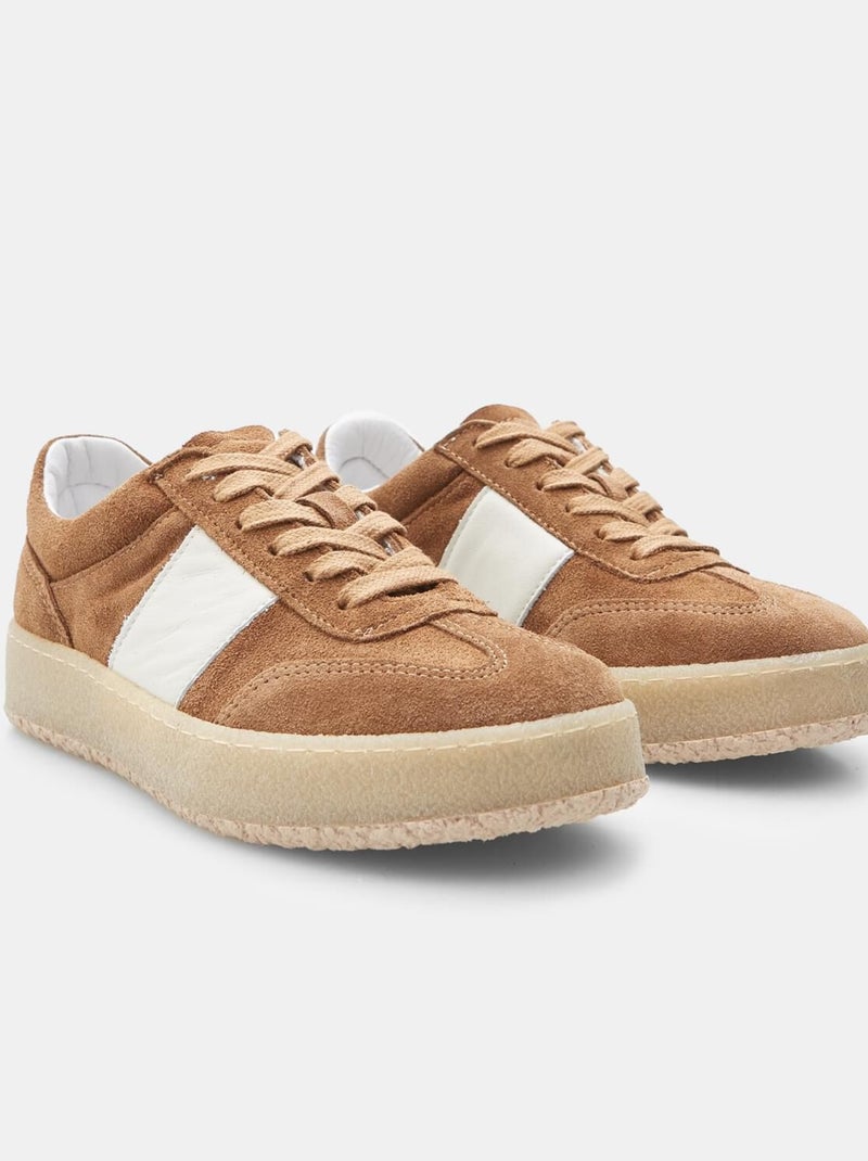 Sneakers en daim BATA Bronze - Kiabi
