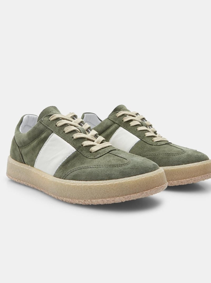 Sneakers en daim BATA Vert - Kiabi