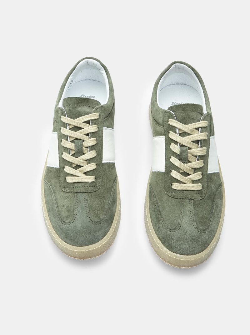 Sneakers en daim BATA Vert - Kiabi