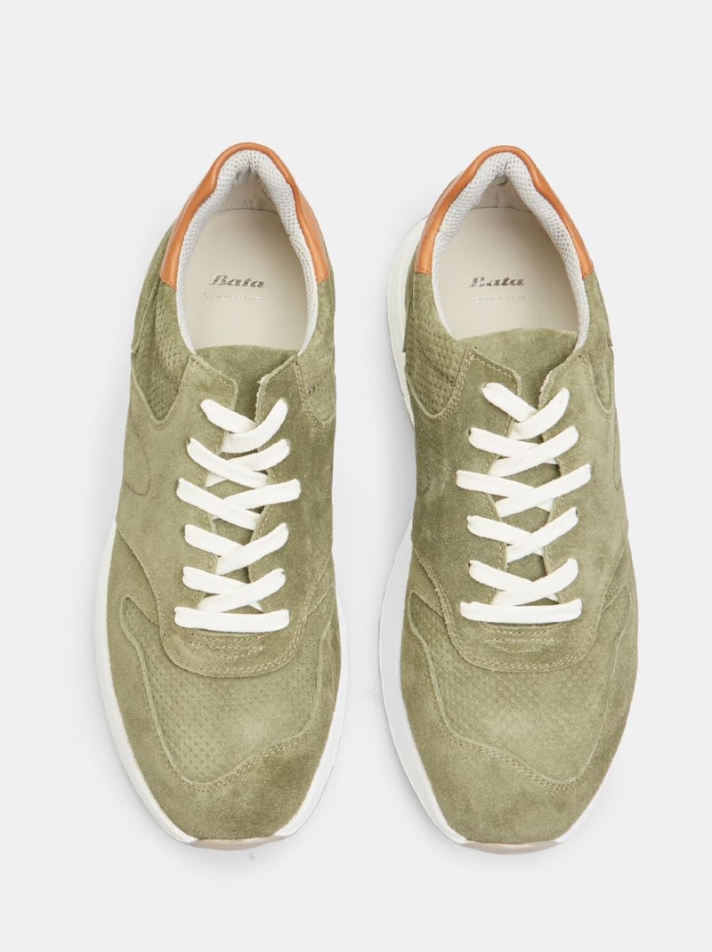 Sneakers en daim BATA Vert - Kiabi