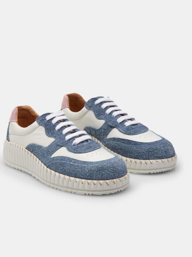 Sneakers en daim confortables  BATA Bleu - Kiabi