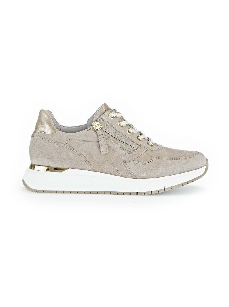 Sneakers  en suède Gabor Beige sable - Kiabi
