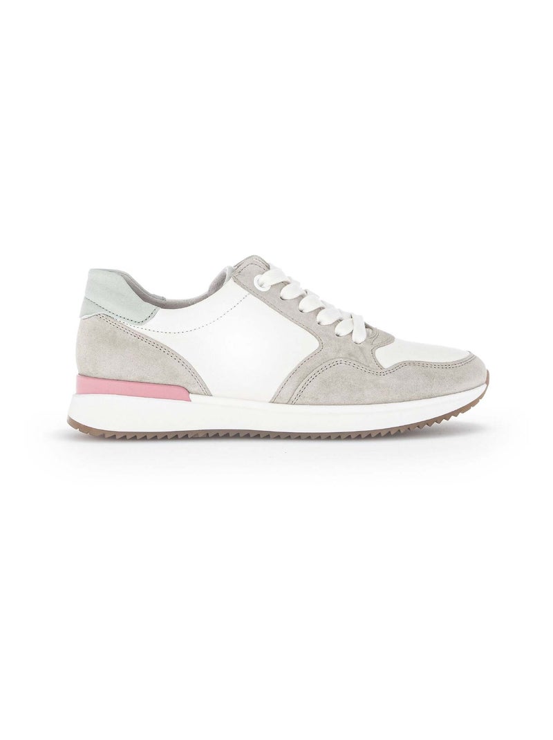 Sneakers  en suède Gabor Ecru - Kiabi