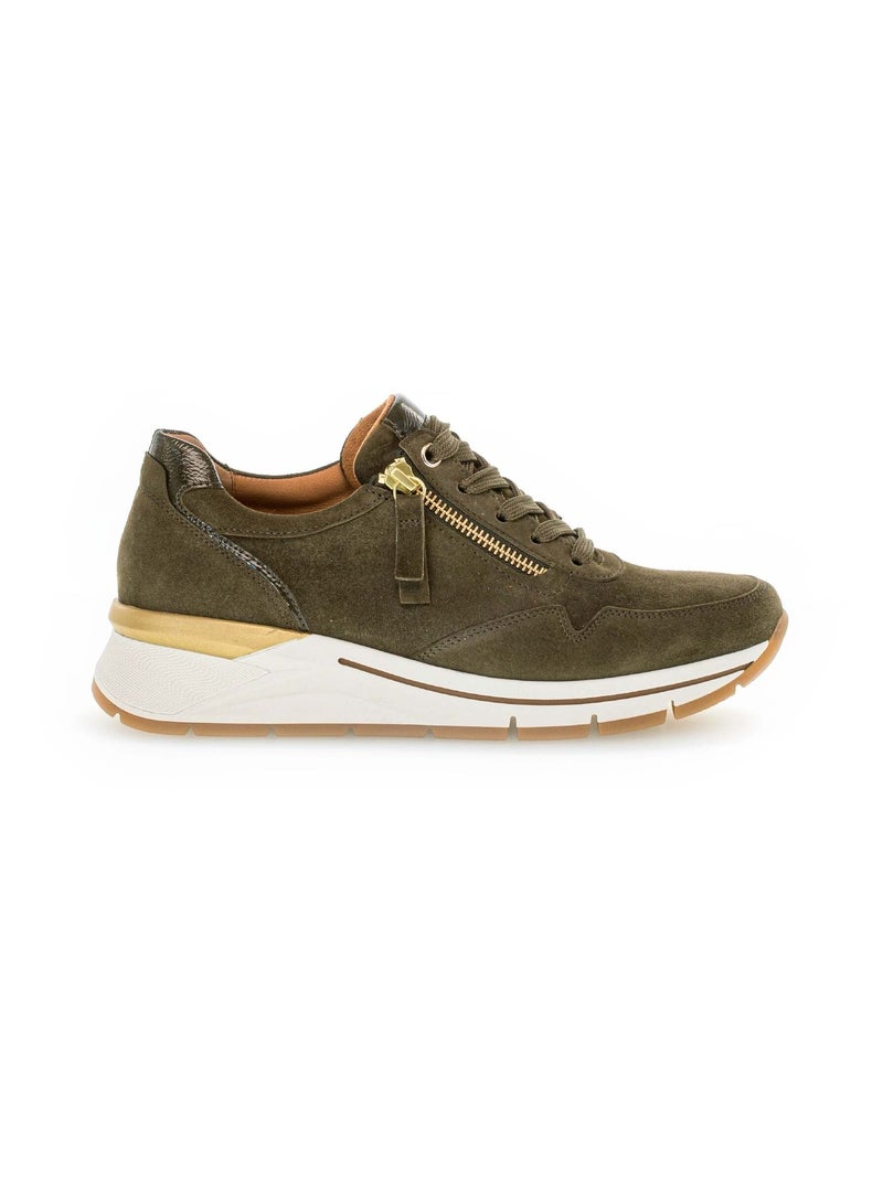 Sneakers  en suède Gabor Vert - Kiabi