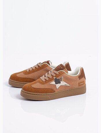 Sneakers en suédine détail fourrure - AFIBEL