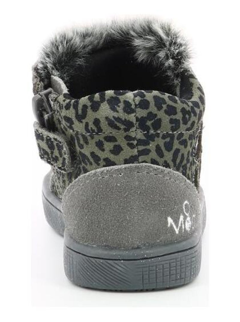 Sneakers hautes Cuir Bloye Mod 8 Gris - Kiabi