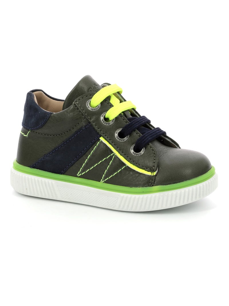 Sneakers hautes Cuir Nantib Aster Vert - Kiabi