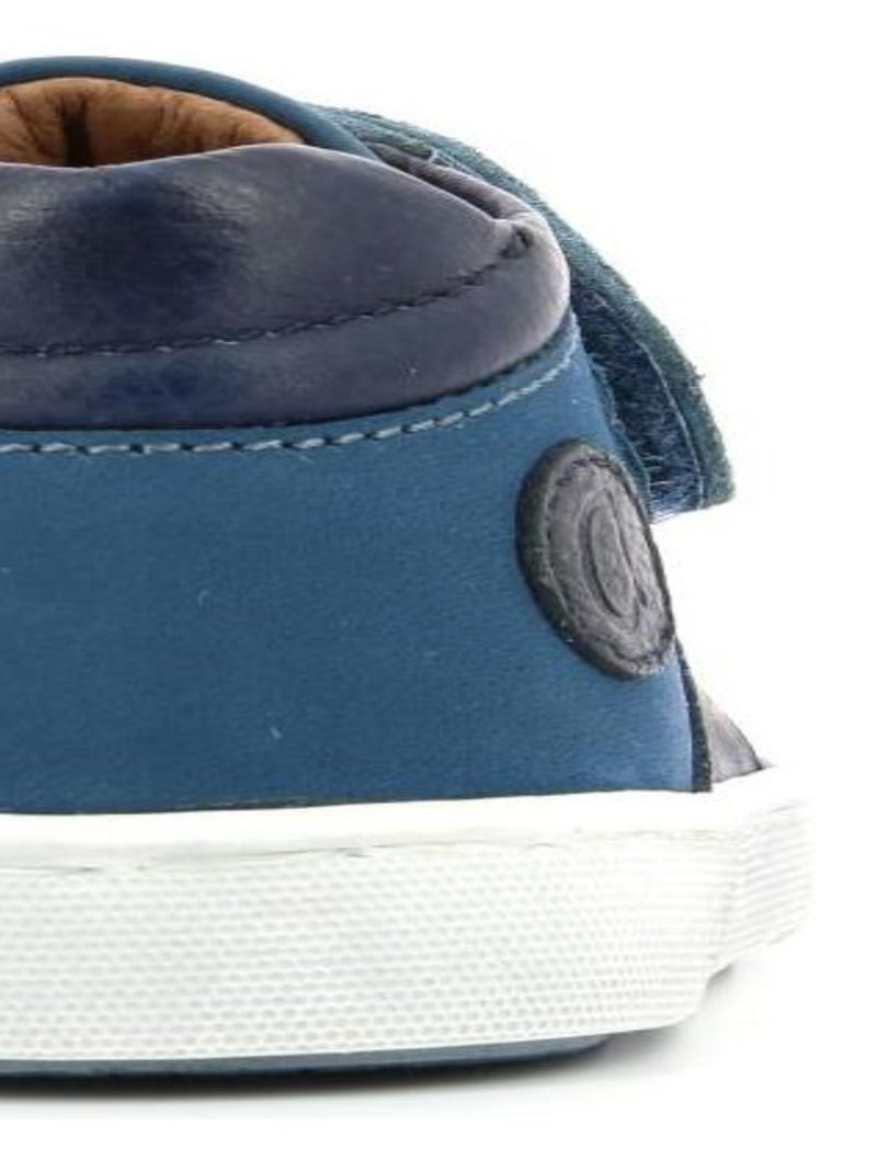Sneakers hautes Cuir Soubi Aster Bleu turquoise - Kiabi