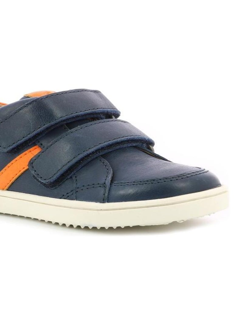 Sneakers hautes Cuir Woukro Bleu marine - Kiabi