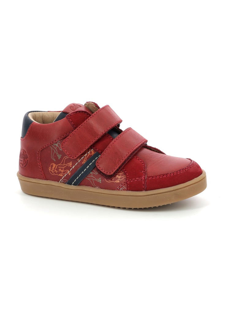 Sneakers hautes Cuir Woutainkro Aster Rouge - Kiabi