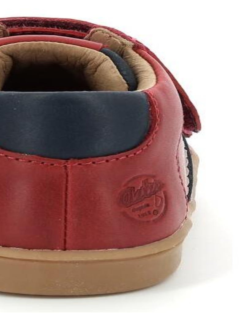 Sneakers hautes Cuir Woutainkro Aster Rouge - Kiabi