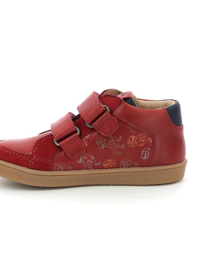 Sneakers hautes Cuir Woutainkro Aster Rouge - Kiabi