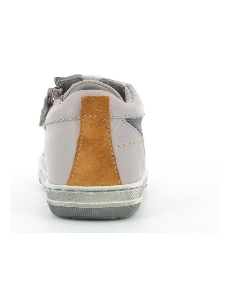 Sneakers hautes Cuir Zlat Mod 8 Gris - Kiabi