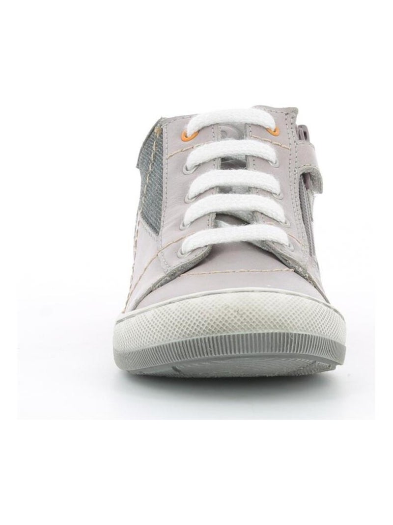 Sneakers hautes Cuir Zlat Mod 8 Gris - Kiabi