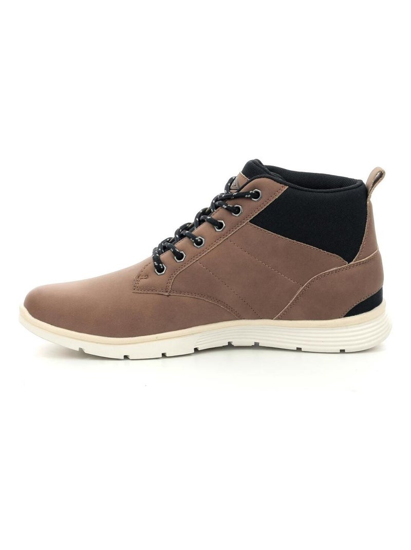 Sneakers hautes Polyurethane Um Nelda Net Camel - Kiabi