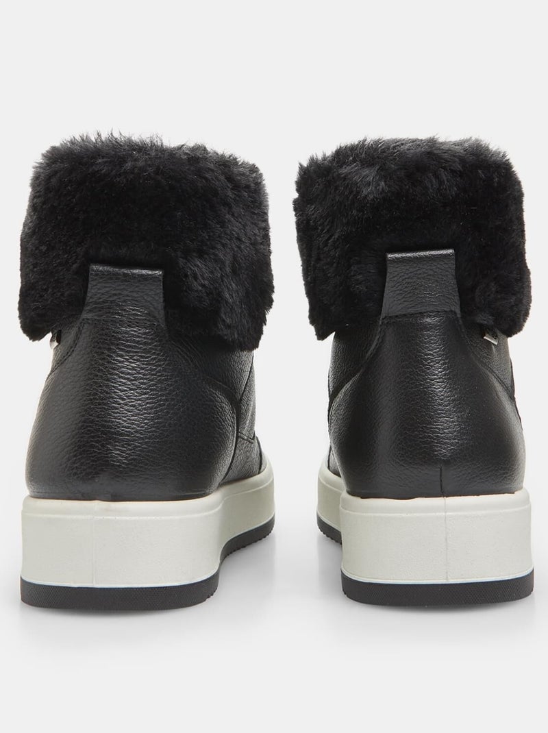 Sneakers High-top en cuir d'hiver BATA Noir - Kiabi