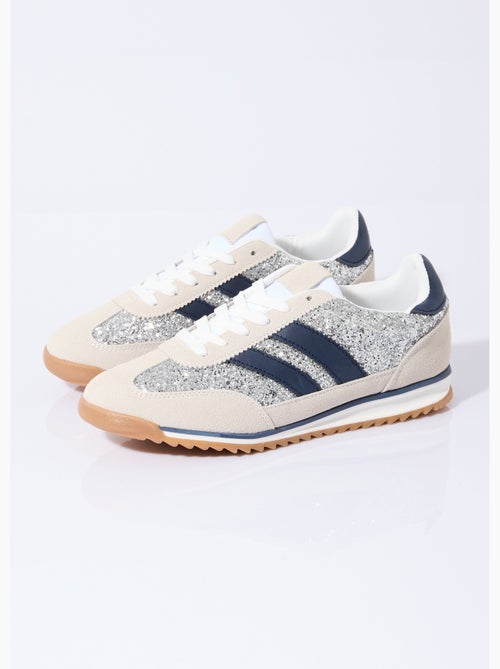 Sneakers inspiration rétro, à paillettes - AFIBEL - Kiabi