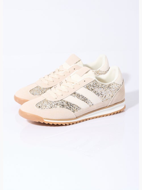 Sneakers inspiration rétro, à paillettes - AFIBEL - Kiabi