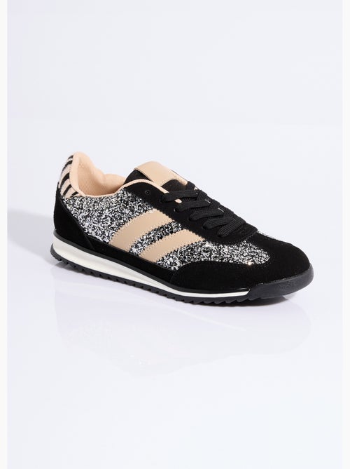 Sneakers inspiration rétro, à paillettes - AFIBEL - Kiabi