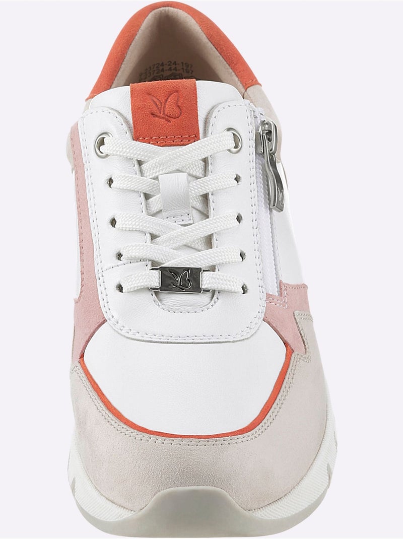 Sneakers Largeur Pied Fort - Taille Standard - Witt Blanc Orange - Kiabi