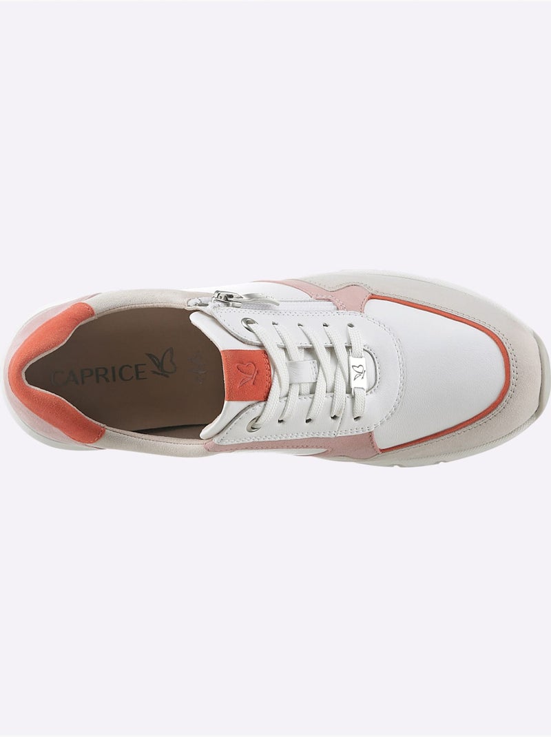 Sneakers Largeur Pied Fort - Taille Standard - Witt Blanc Orange - Kiabi