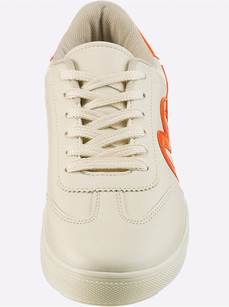 Sneakers Matière Synthétique - Taille Standard - Helline Beige - Kiabi