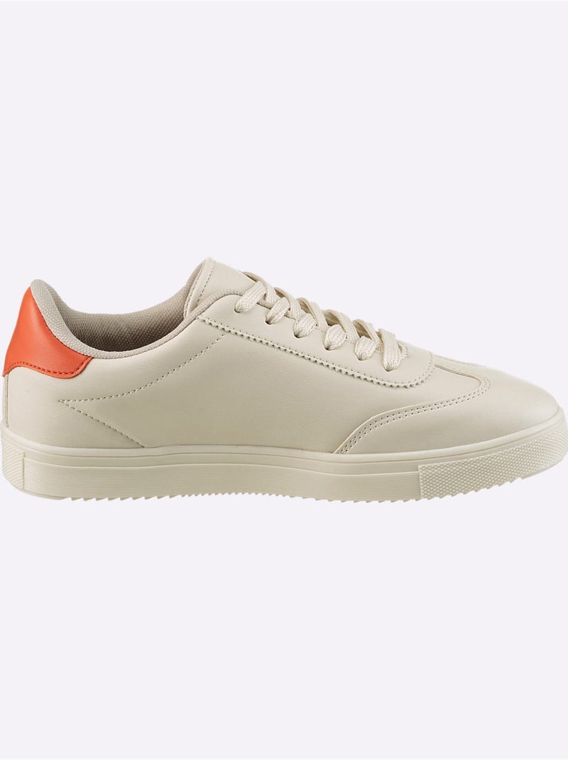 Sneakers Matière Synthétique - Taille Standard - Helline Beige - Kiabi