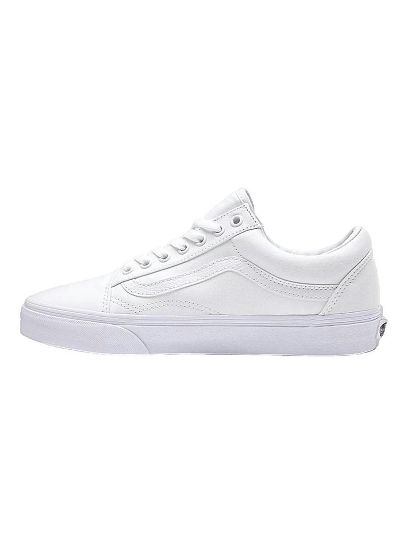 Sneakers Old Skool cuir et daim Vans Blanc - Kiabi