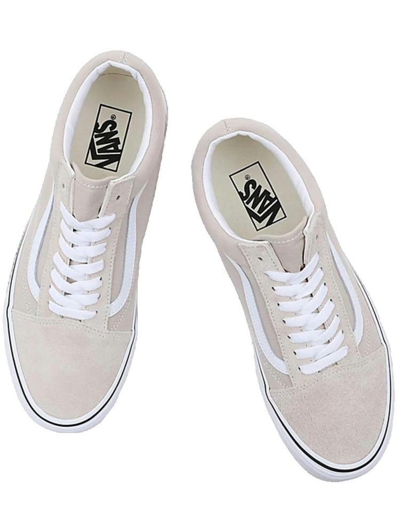 Sneakers Old Skool cuir Vans Beige - Kiabi