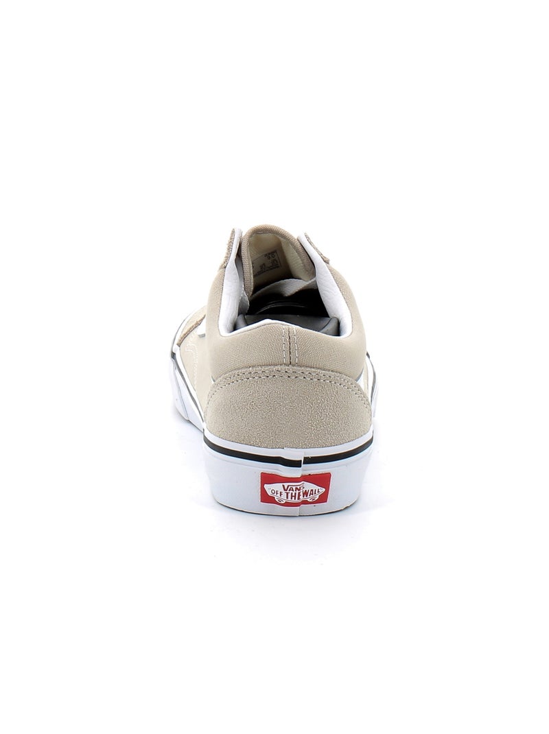 Sneakers Old Skool cuir Vans Beige - Kiabi