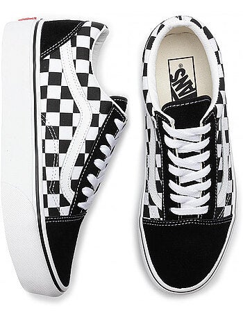 Sneakers Old Skool Platform en toile et daim Vans