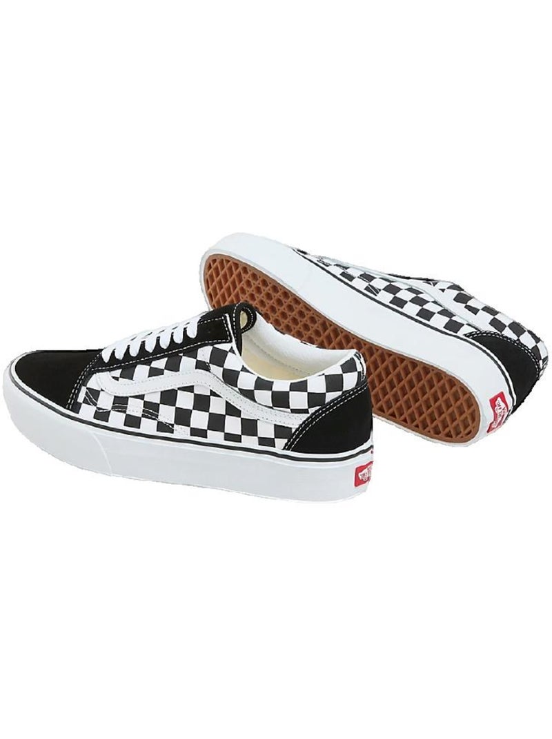 Sneakers Old Skool Platform en toile et daim Vans Noir - Kiabi