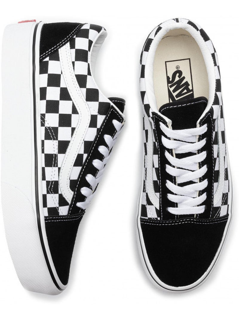 Sneakers Old Skool Platform en toile et daim Vans Noir - Kiabi
