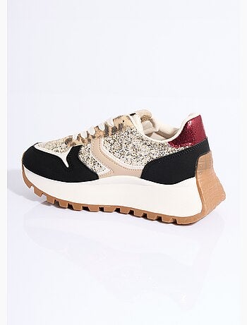 Sneakers paillettées semelle épaisse - AFIBEL
