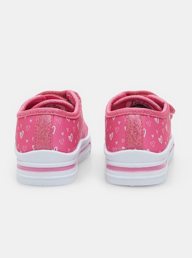Sneakers pour fille à bride Bbg Barbie Rose - Kiabi