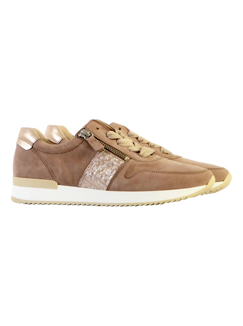 Sneakers sable en suède Beige sable - Kiabi