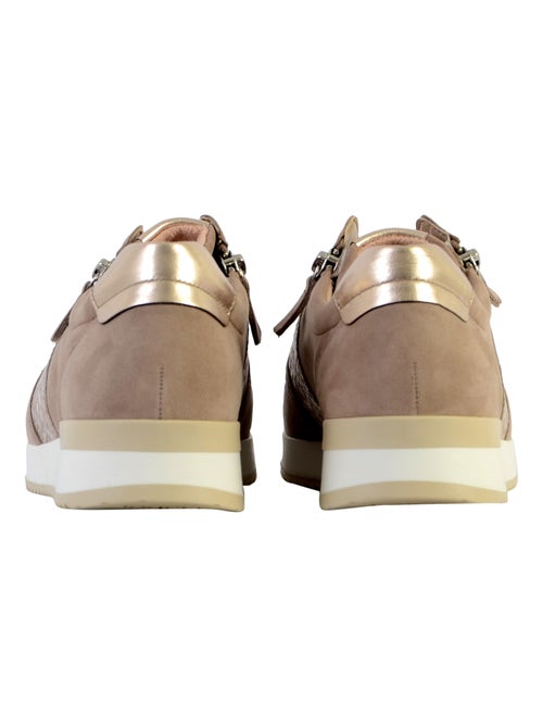 Sneakers sable en suède - Kiabi