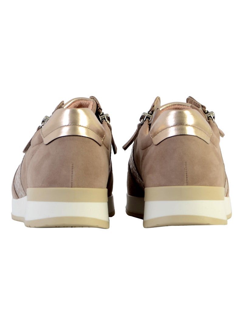 Sneakers sable en suède Beige sable - Kiabi