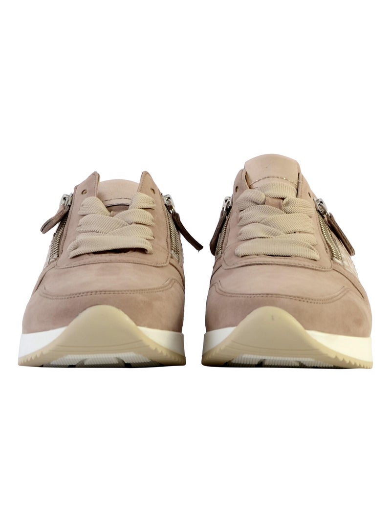 Sneakers sable en suède Beige sable - Kiabi