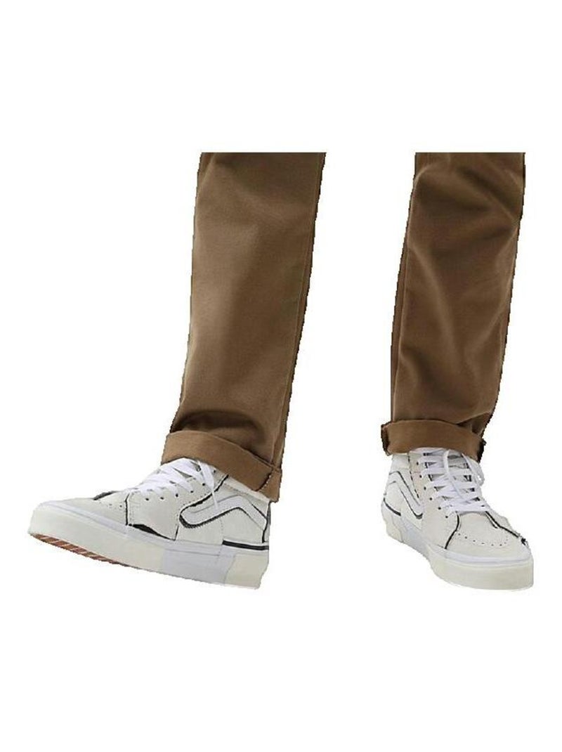 Sneakers SK8-HI Reconstruct en cuir et textile Vans Beige - Kiabi