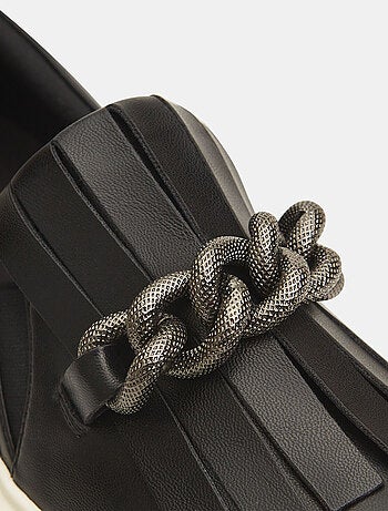 Sneakers slip on avec franges et barrette à paillettes BATA