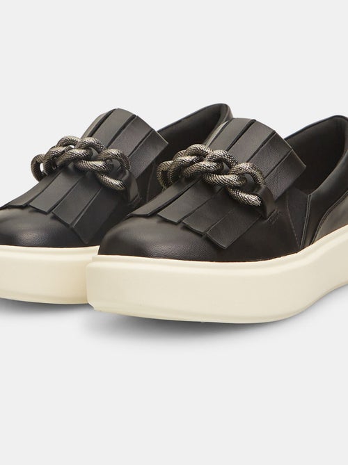 Sneakers slip on avec franges et barrette à paillettes BATA - Kiabi