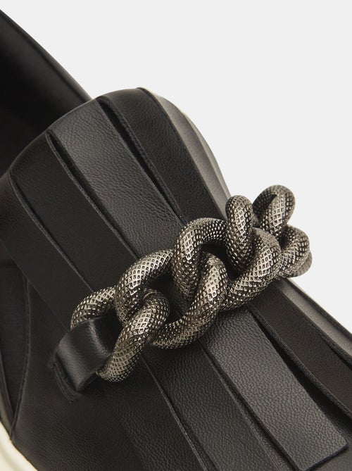 Sneakers slip on avec franges et barrette à paillettes BATA - Kiabi