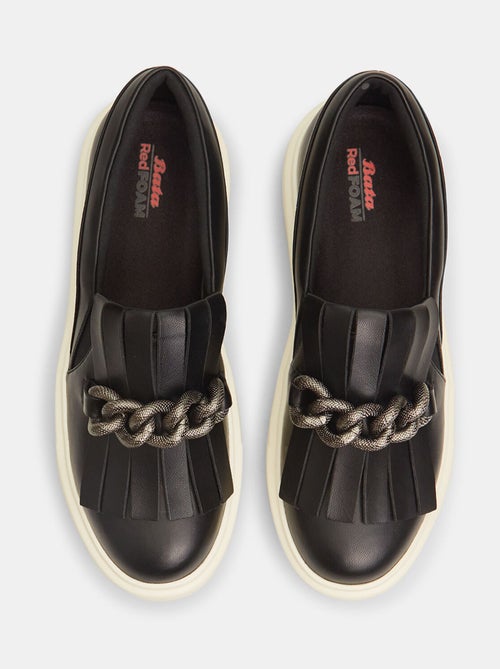 Sneakers slip on avec franges et barrette à paillettes BATA - Kiabi