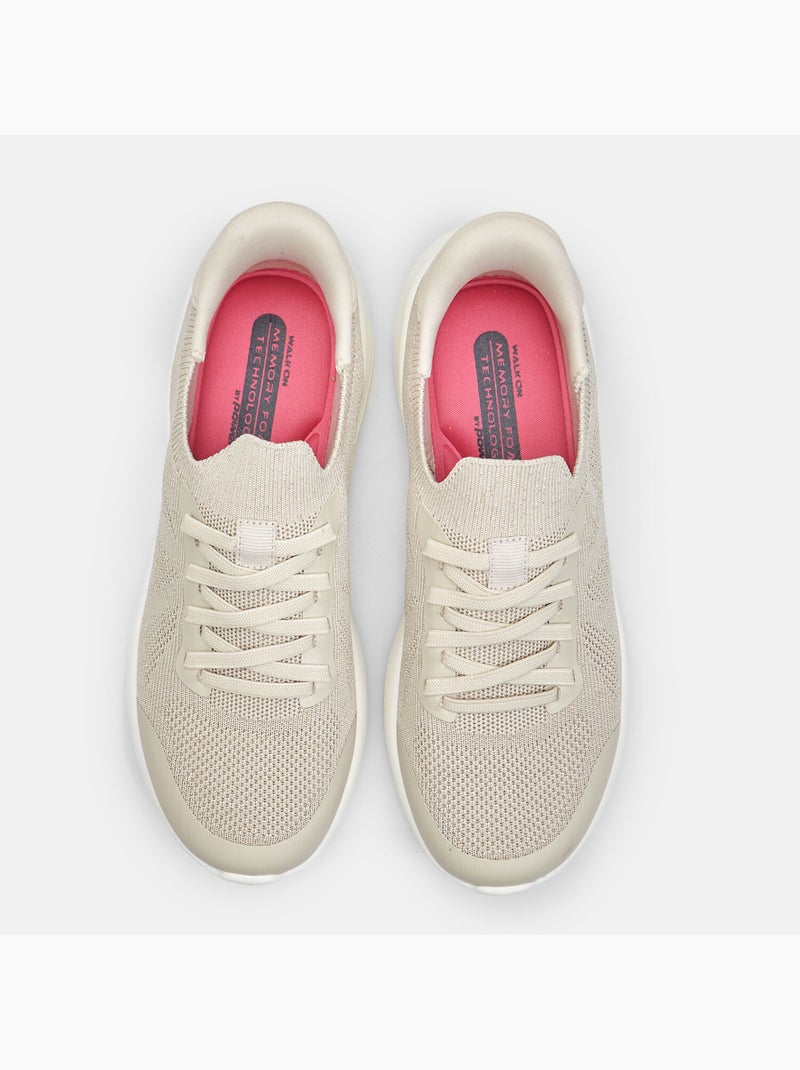 Sneakers slip-on Power avec lacets élastiques Beige - Kiabi