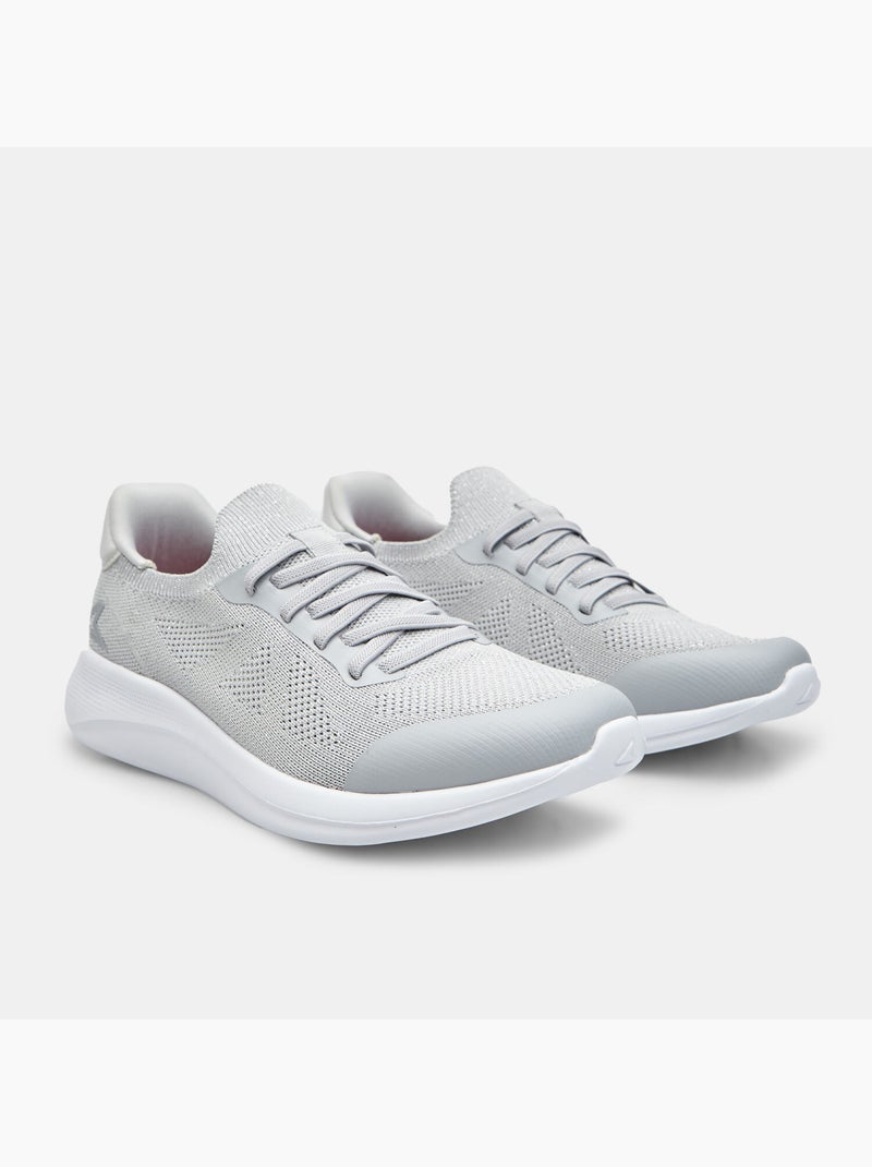 Sneakers slip-on Power avec lacets élastiques Gris - Kiabi