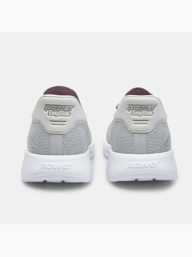 Sneakers slip-on Power avec lacets élastiques Gris - Kiabi
